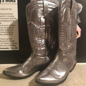 Coconuts Silver Cowboy Boots